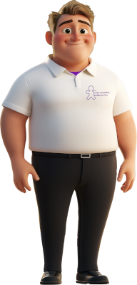 Ilustração de dois voluntários construindo um coração